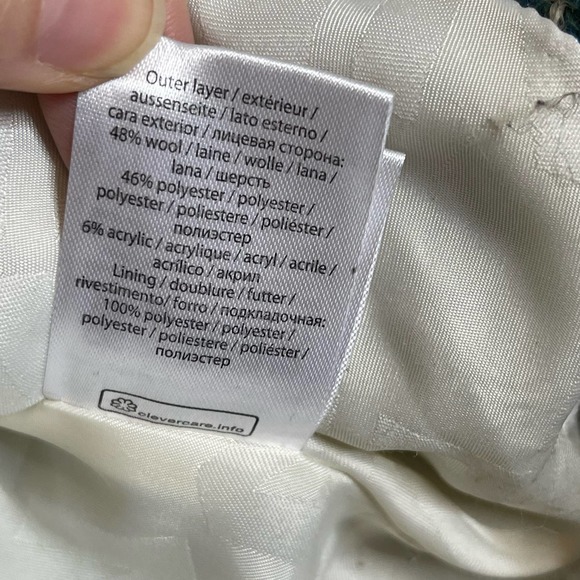 Remain Birger Christensen Aegean Blue Comb Lona Boxy Crop Jacket NWT Size 8 - Picture 10 of 11